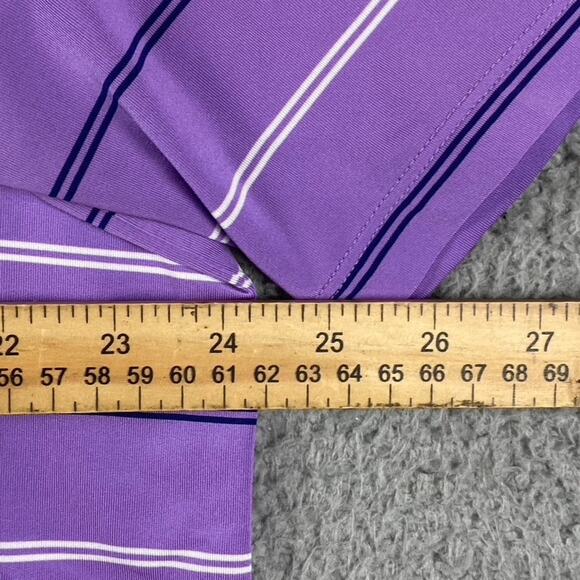 RLX Ralph Lauren Performance Golf Polo Shirt Men's XL Purple Striped Causal - Picture 5 of 9